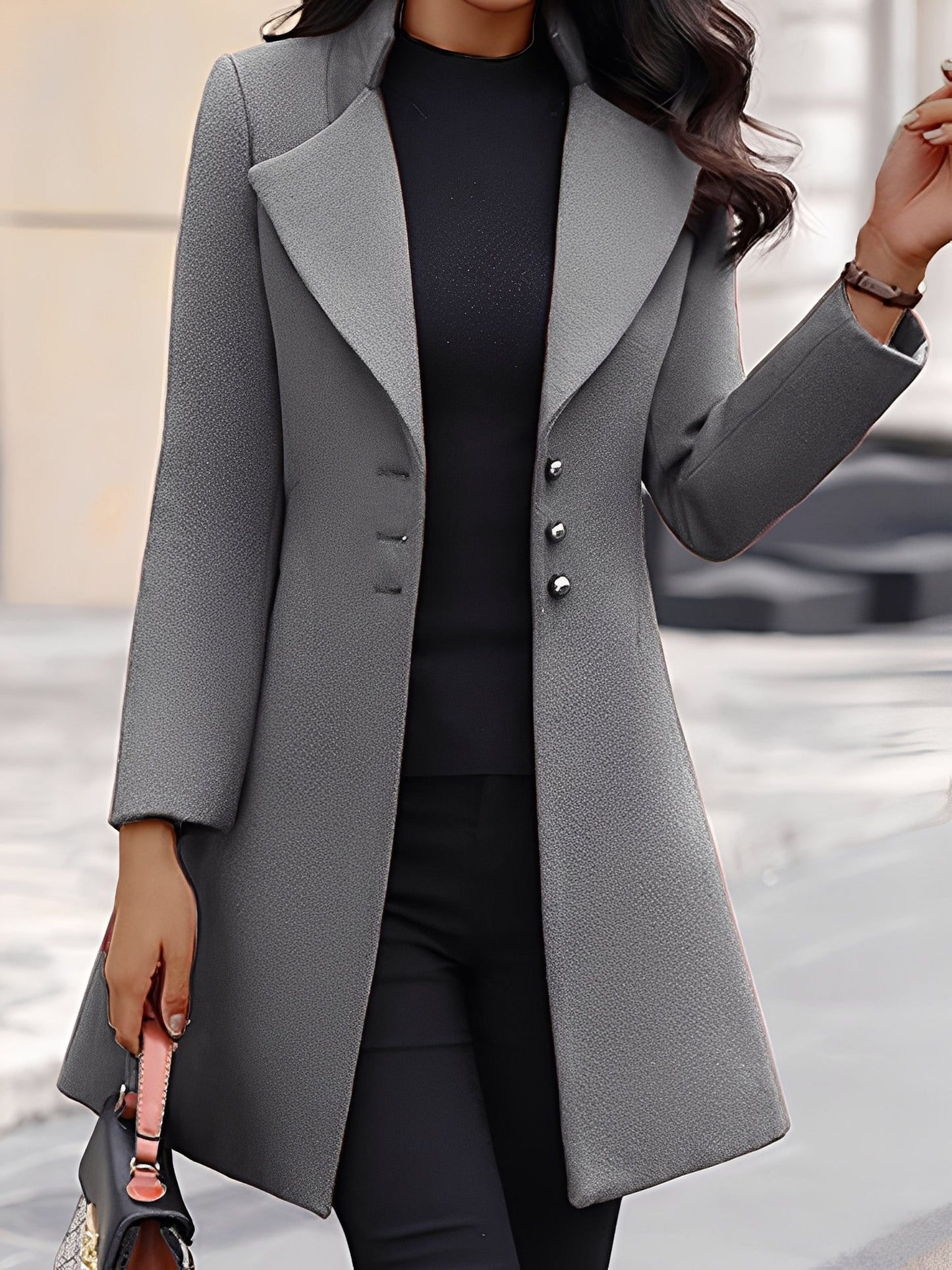 Street-wave Wool Coat For Women Elegant Long Formal Coat With Premium Luxurious Warmth