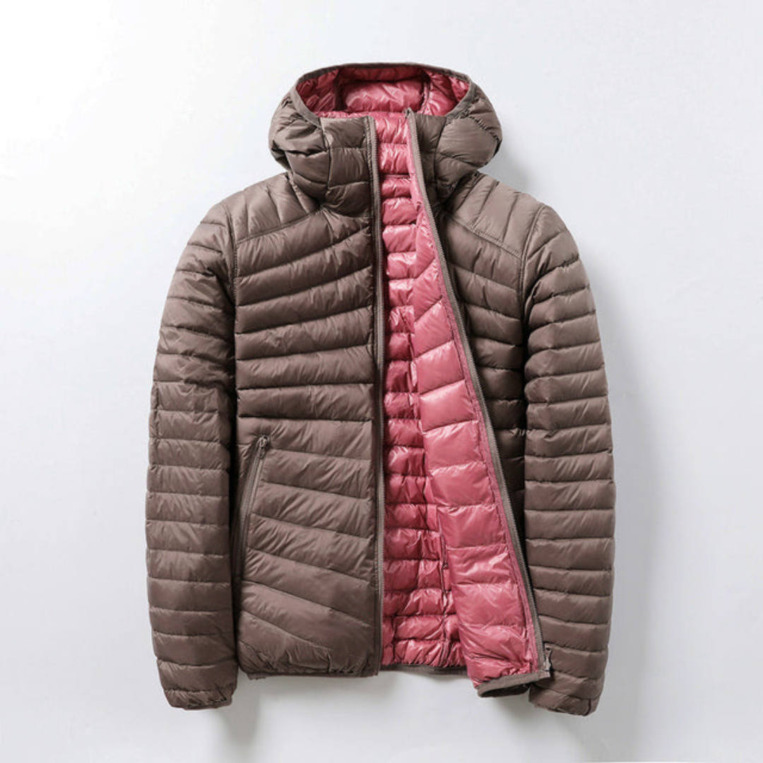 Street-wave Womens Reversible Waterproof Puffer Jacket For Winter Weather Warmth And Style