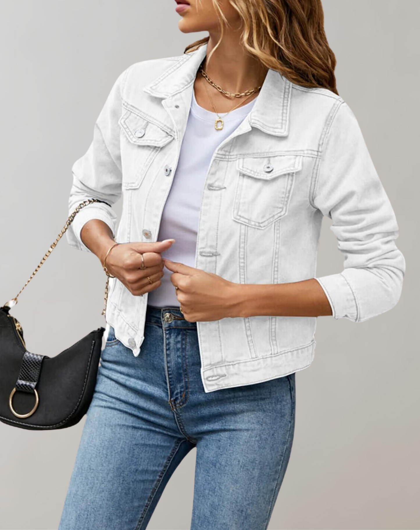 Street Wave Red Denim Jacket With Lapel Collar For Women Breathable Comfort Everyday Chic