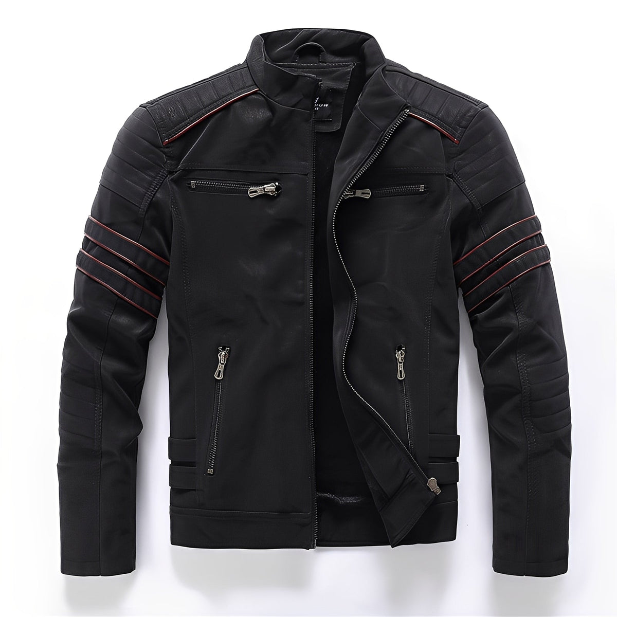 Street-Wave Motorcycle Leather Jacket For Men, Premium Durable Leather, Rugged Protection, Urban Style
