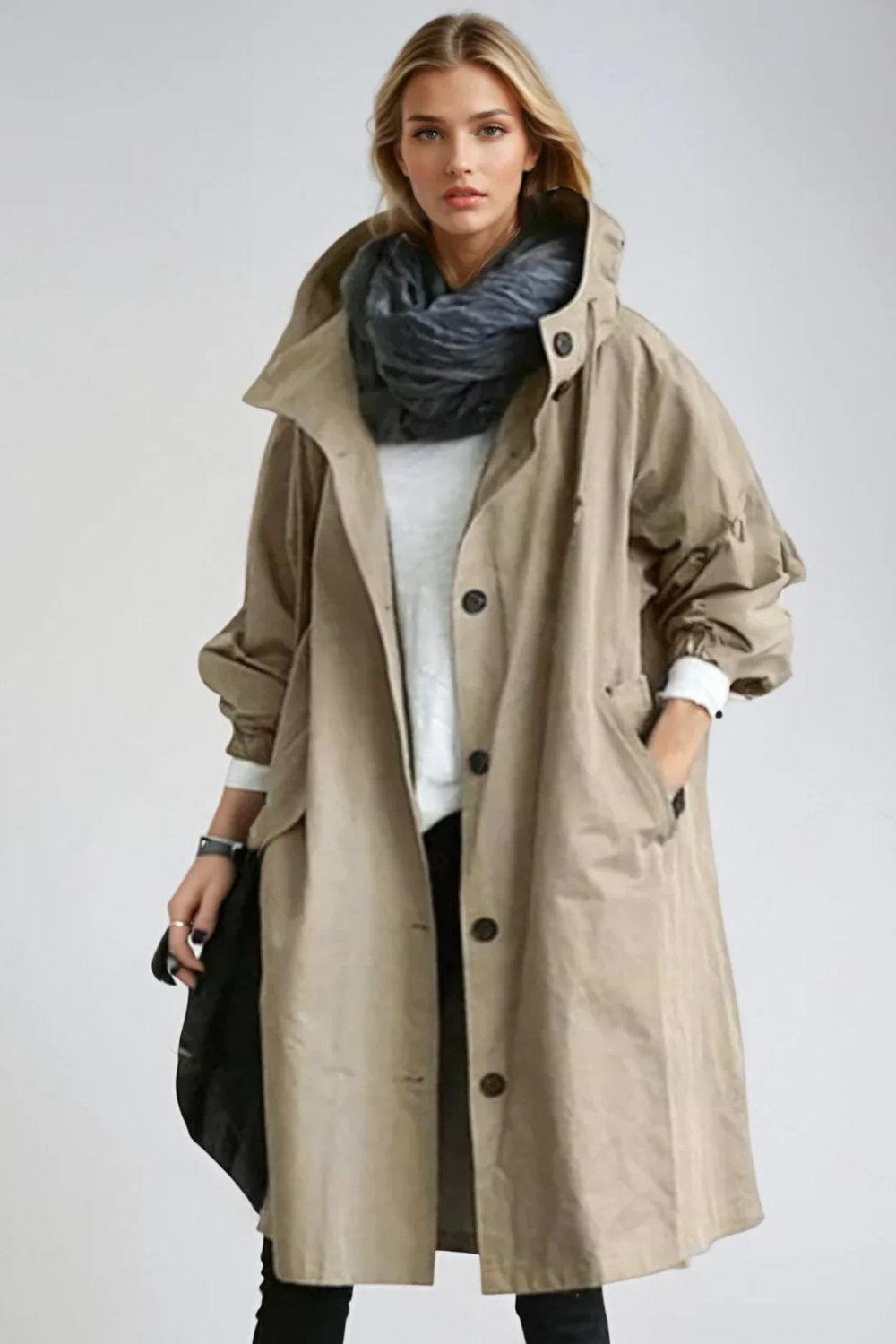 Street-Wave Julie Fleece-Lined Windproof Jacket For Women Water-Repellent Oversized Autumn Coat
