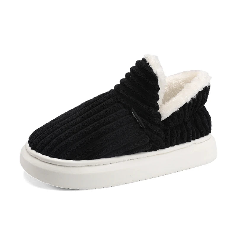 Street-Wave Women's Slippers Warm Fleece Lined Comfort Orthopedic Indoor Shoes For Cold Days