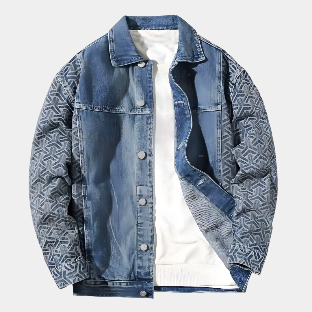 Street-wave Denim Jacket For Men - Origami Inspired Design Premium Quality Trendy Layering
