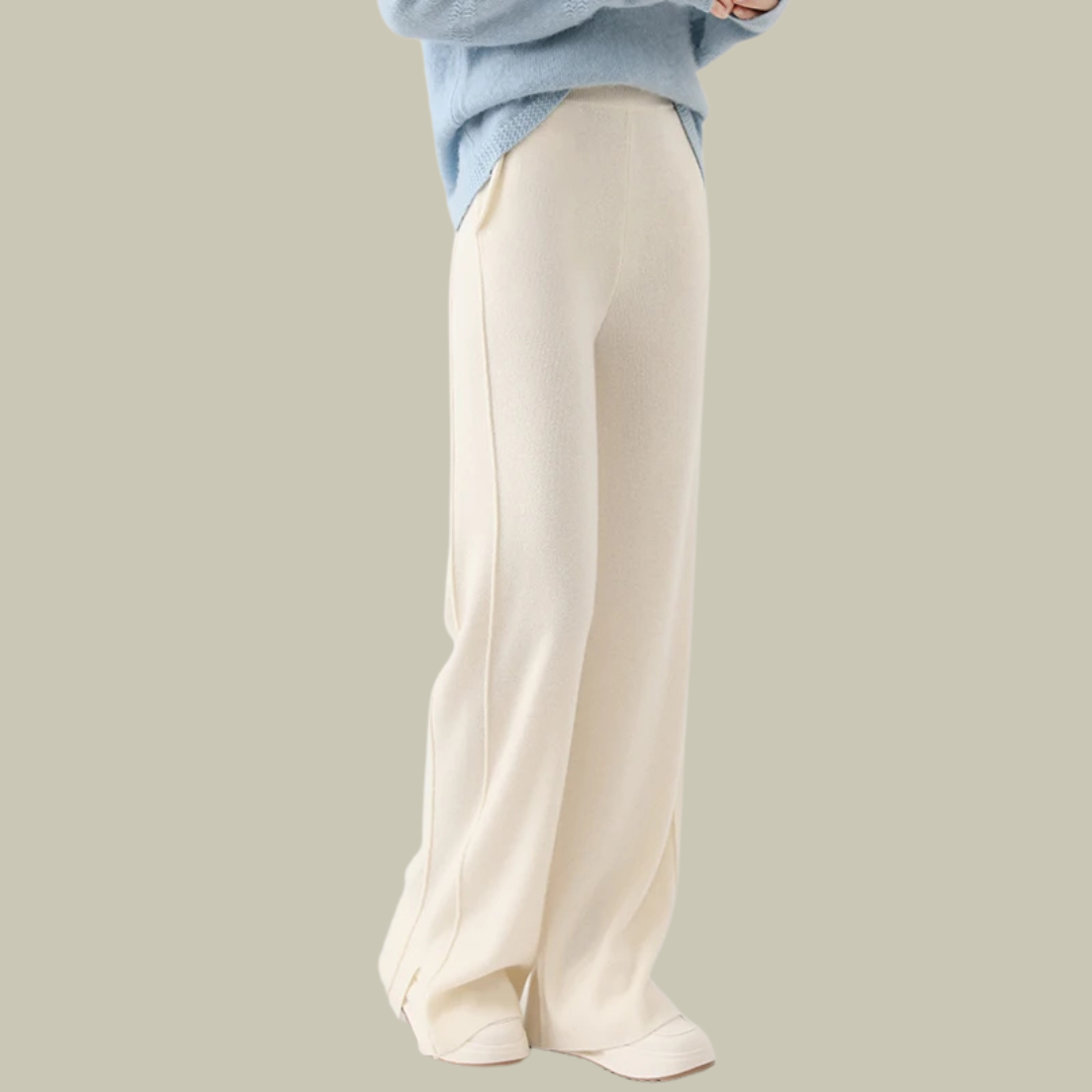 Street Wave Jasmine Women High Waist Wool Trousers Elegant Timeless