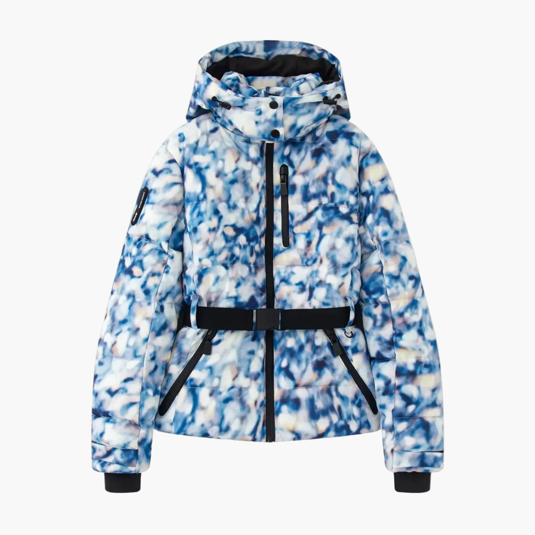 Street Wave Womens Quilted Belted Winter Hooded Warm Coat