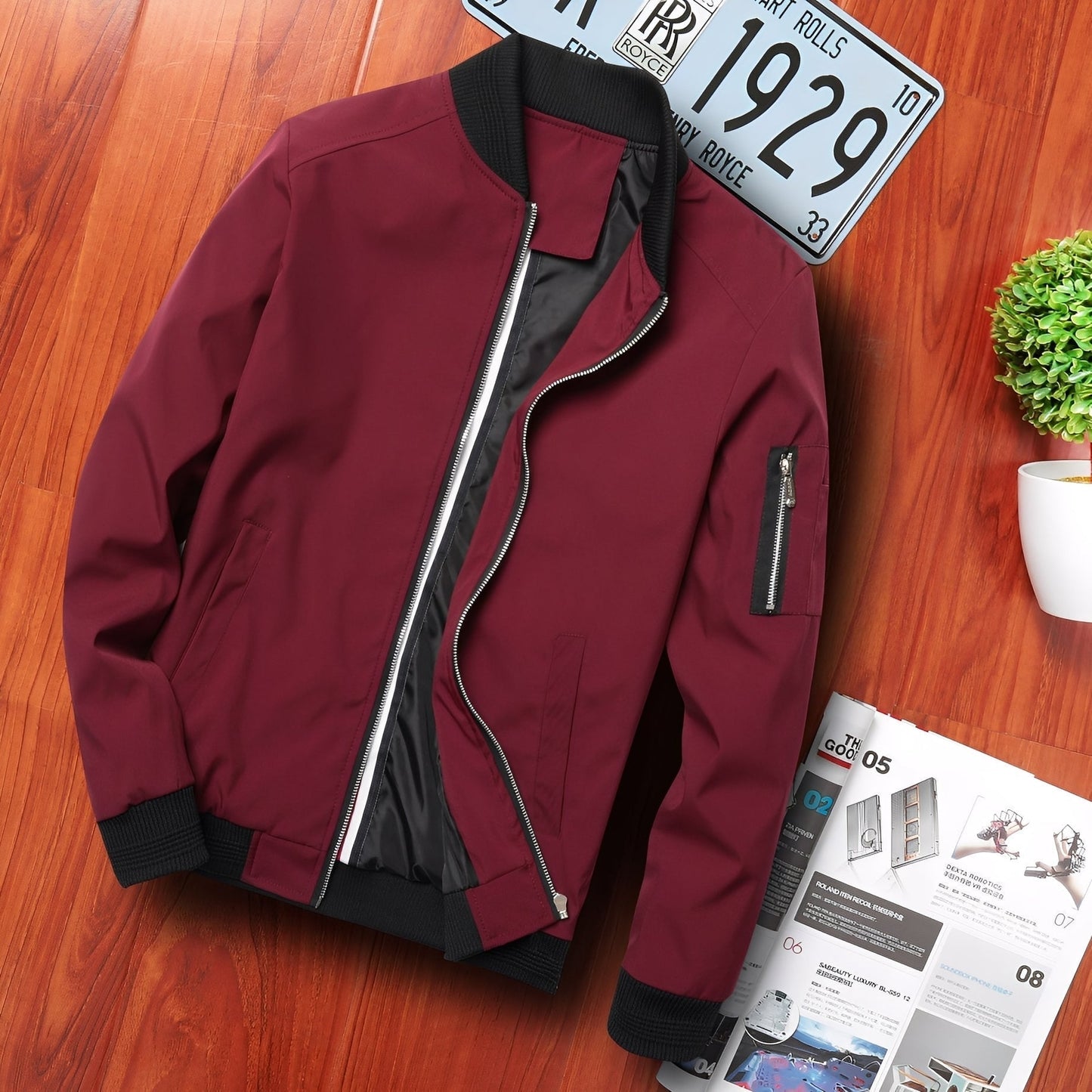 Street-Wave Bomber Jacket For Men Timeless Style With Urban Edge And Durable Comfort