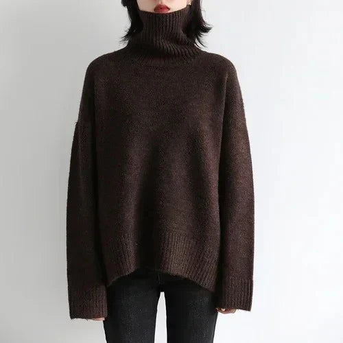 Streetwave Hanka Women Turtleneck Sweater Soft Cozy Knit For Elegant Spring Look