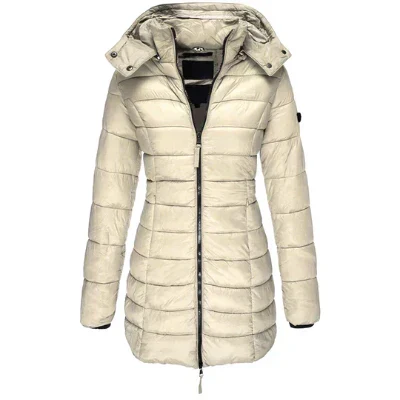 Street-wave Cozy Puffer Jacket For Women With Warm Insulation And Hooded Winter Coat