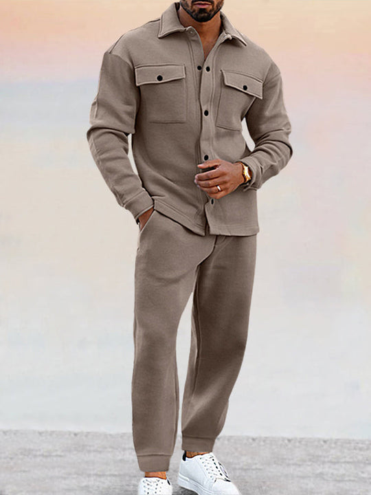 Streetwave Mens Suede Two Piece Set For Formal Wear Exquisite Texture Tailored Fit Comfort