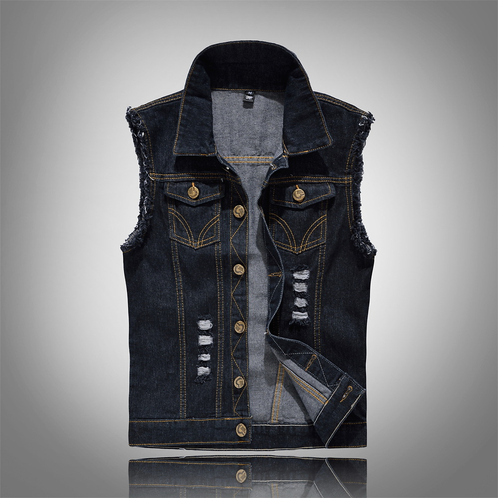 Street-Wave Josiah Denim Vest Vintage Edge Layering Essential For Women