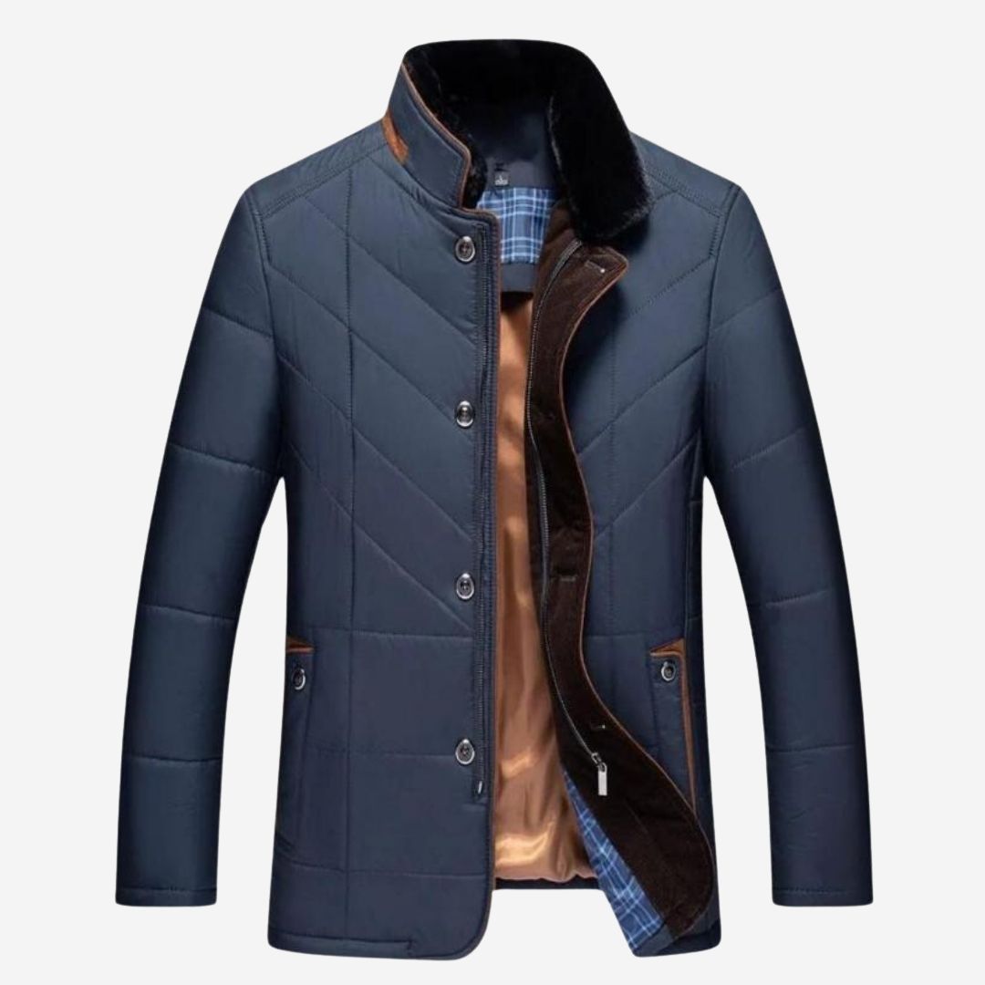 Street-wave Elegant Collar Jacket For Men With Luxurious Comfort And Timeless Style