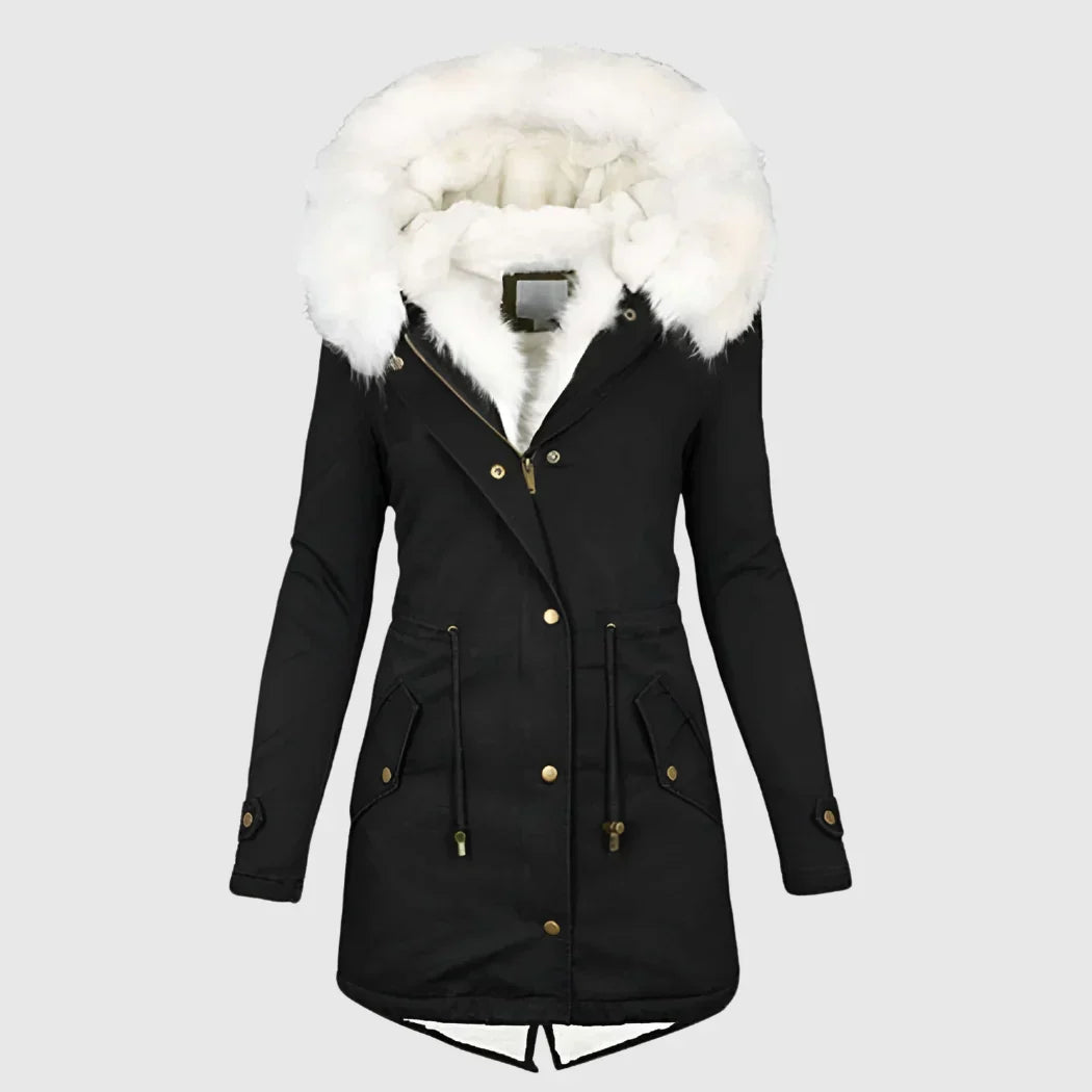 Streetwave Nora Long Winter Parka for Women With Fur Hood Cozy Weatherproof Style Coat