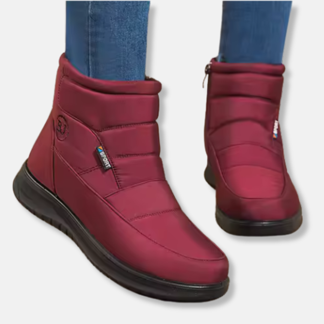 Street-Wave Mid-Calf Winter Boots For Women Padded Insulated Interior And Non Slip Sole