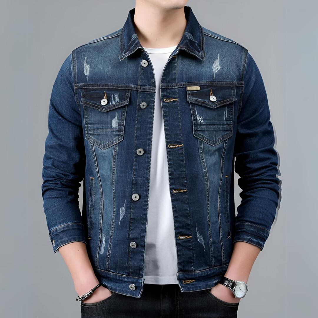 Street-wave Classic Mens Denim Jacket Durable Versatile Everyday Wear For Men Create Timeless Style