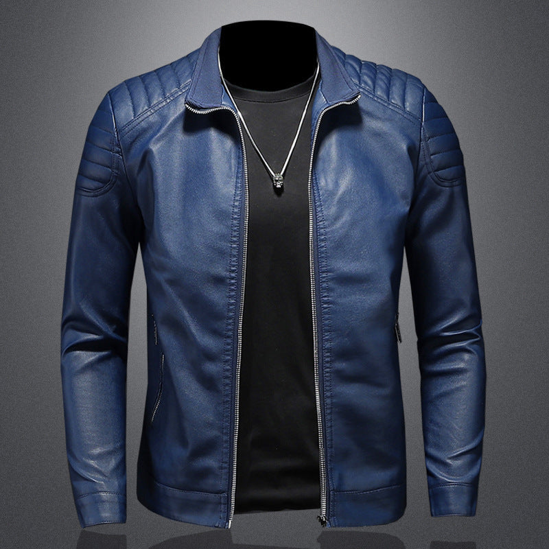 Street-Wave Leather Jacket For Men Slim Fit Premium Quality Stylish Durable Outerwear