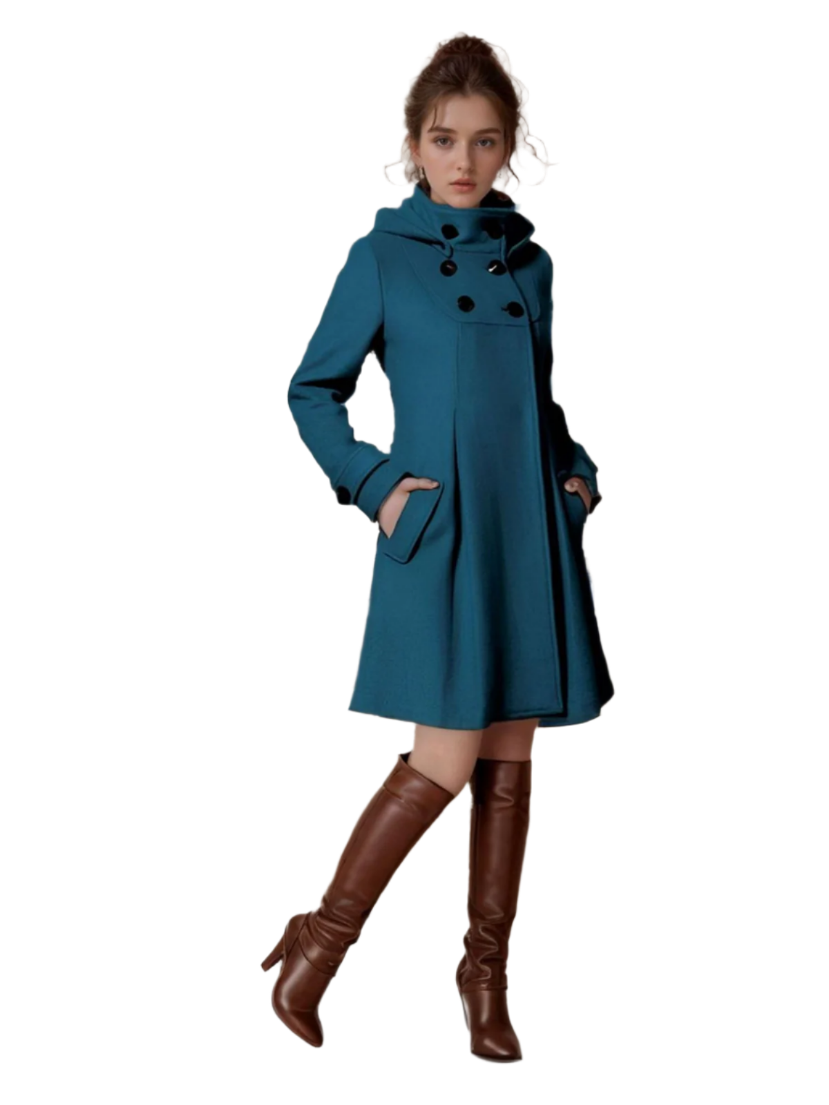 Street-wave Elegant Tailored Coat for Women Featuring High Neck Warmth and Timeless Style