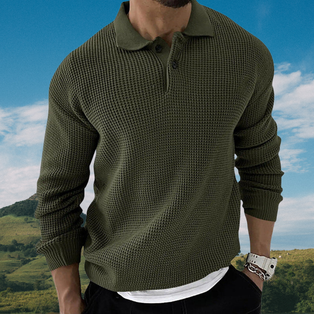 Street-Wave Soft Knit Pullover For Men Versatile Casual And Office Wear With Cozy Comfort