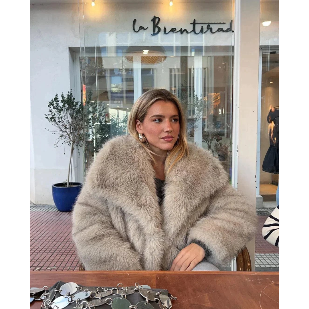 Streetwave Warm Winter Short Coat For Women Soft Faux Shearling Modern Silhouette Urban Everyday Chic