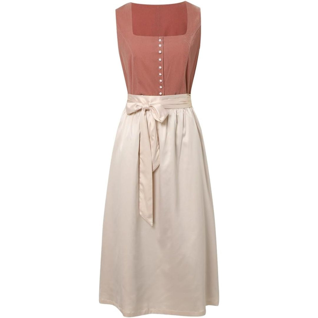 Dirndl Dress Women Street-Wave Structured Bodice Midi