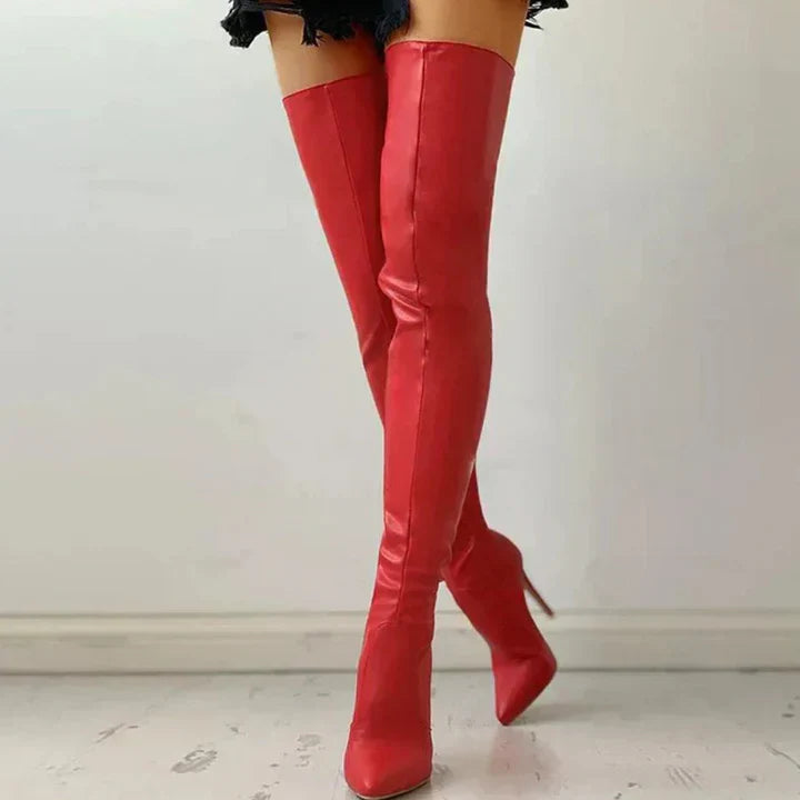 Street-wave Overknees High Heel Boots For Women Elegant Silhouette Comfortable Fit Fashionable Statement