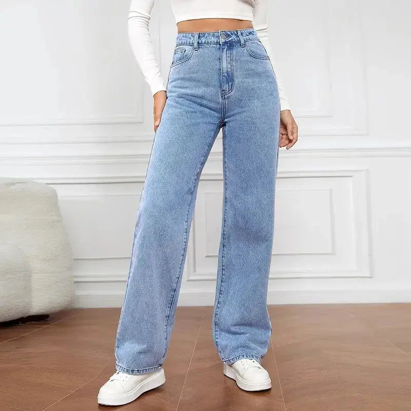 Waylynn Sierra High-Rise Straight Leg Jeans Unisex Relaxed Comfort Denim