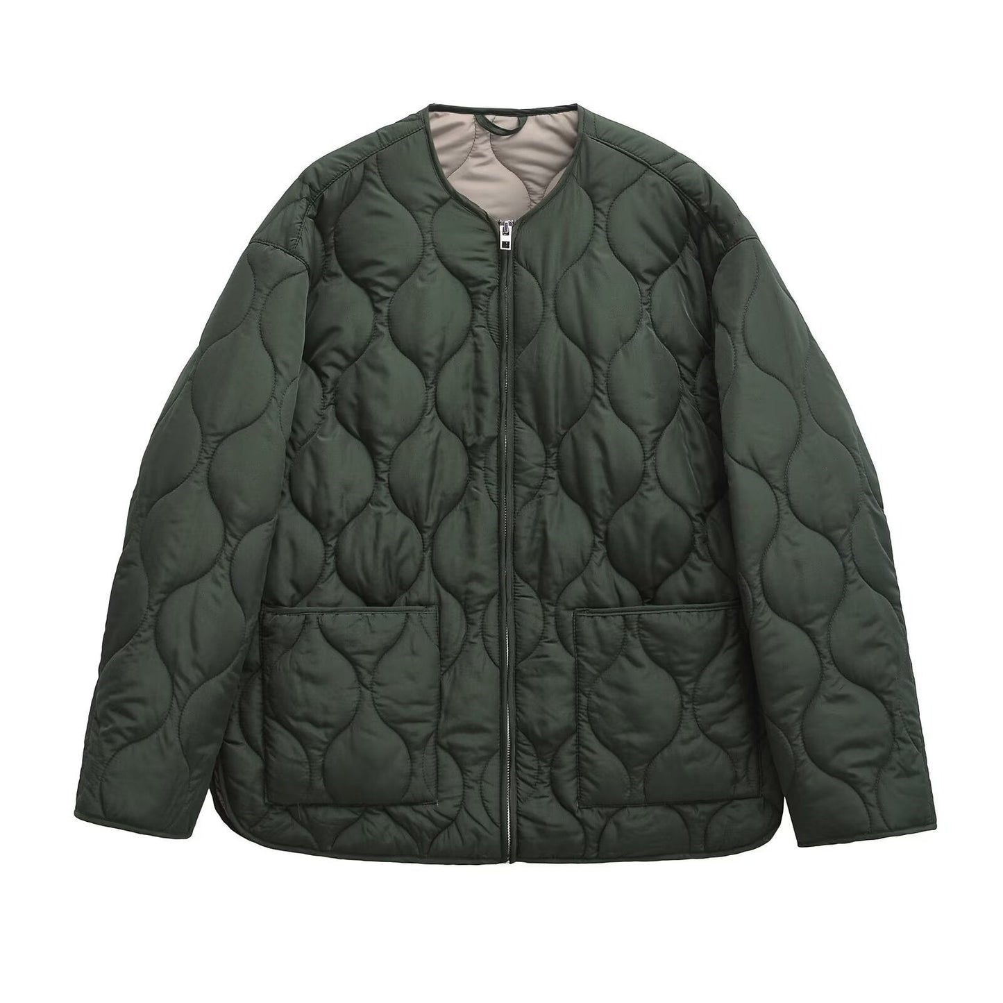 Street-wave Diamond Quilted Coat for Women, Cozy Warmth, Easy Zip Front, Everyday Style