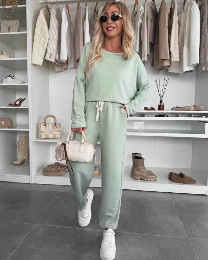 Street-wave Two Piece Loungewear Set For Women Ultra Cozy Soft Yellow Comfort And Effortless Style