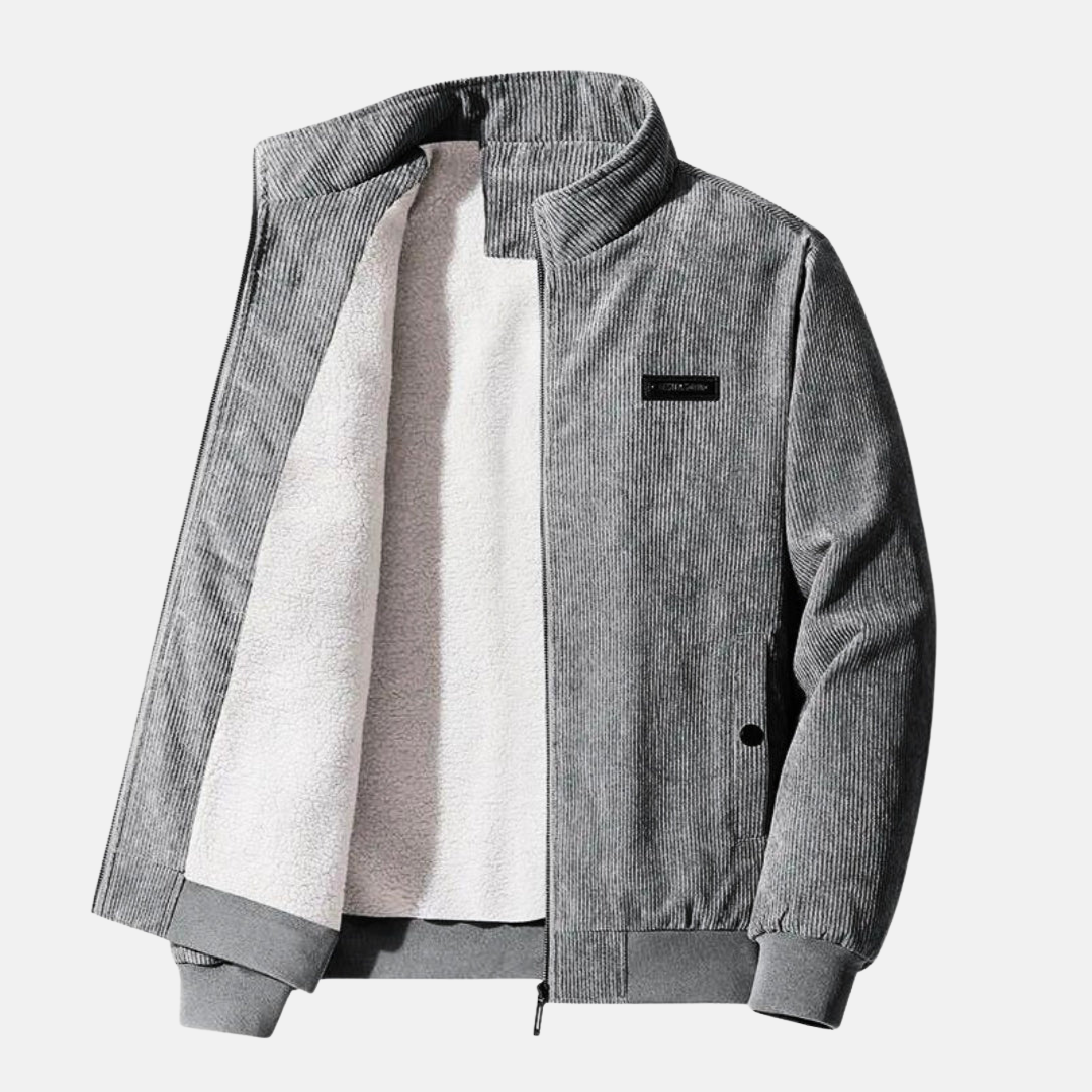 Street-Wave Sherpa Lined Corduroy Jacket For Men Cozy Warmth And Modern Style For Everyday Wear