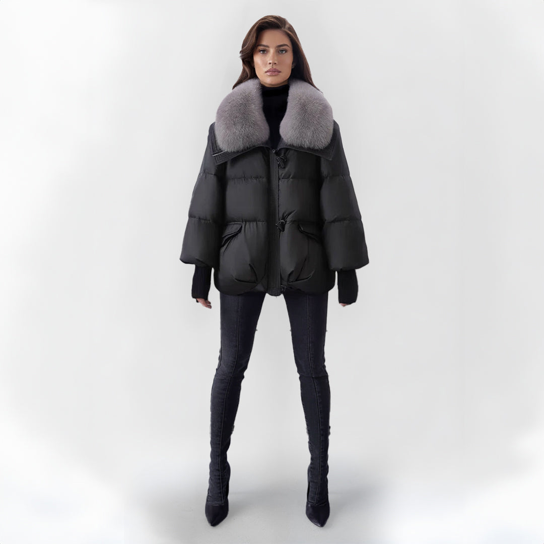 Street-wave Puffer Jacket With Luxe Faux Fur Collar Women