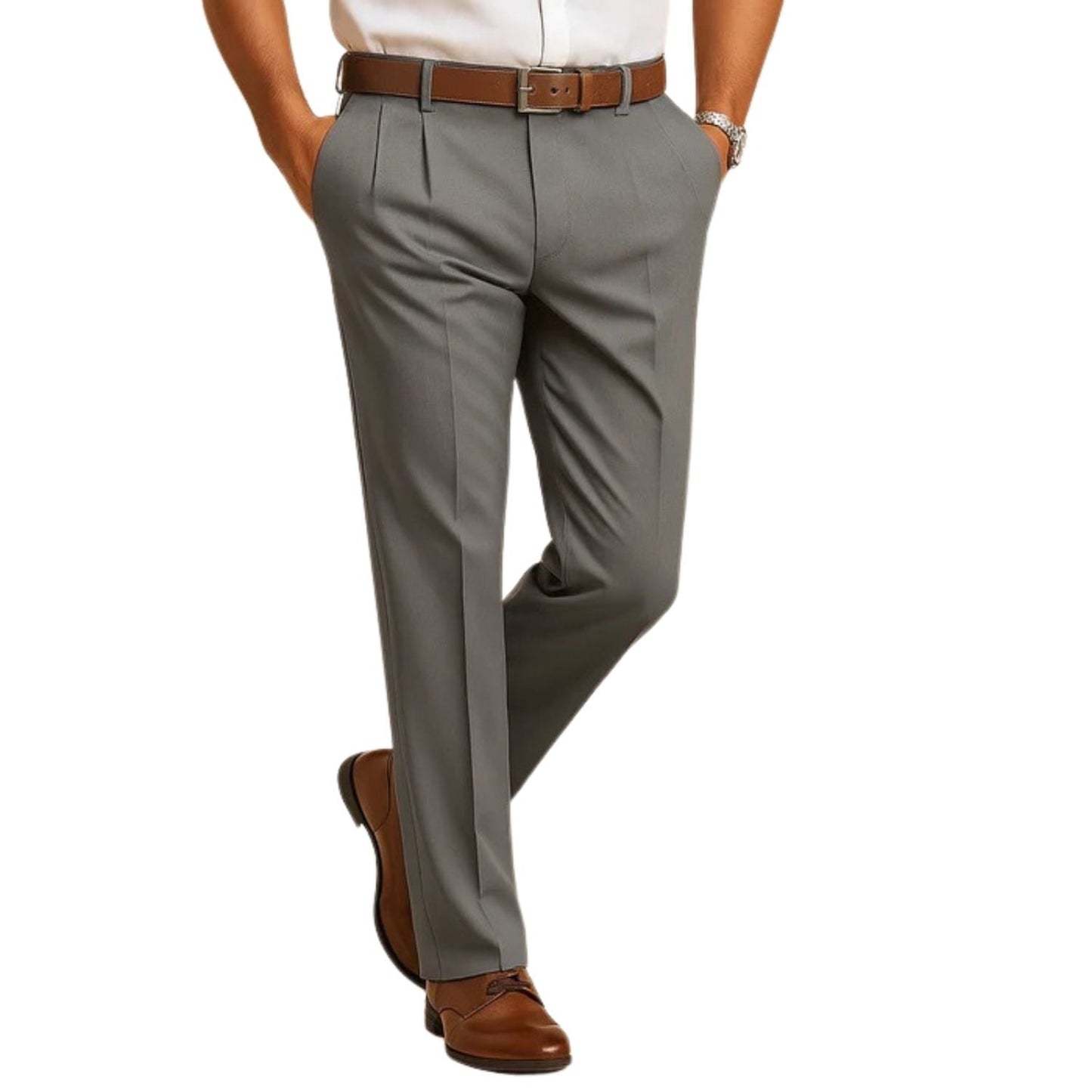 Street-Wave Classic Mens Chino Pants For Work Office And Casual Wear Versatile Everyday Trousers