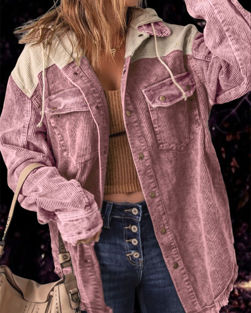 Street-wave Corduroy Jacket For Women Soft Cozy Comfort Durable Warmth Timeless Style Everyday Wear