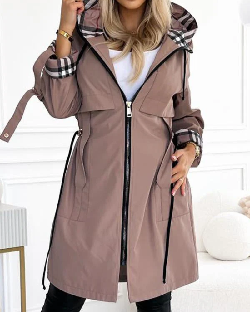 Street Wave Casual Trench Coat For Women With Modern Functionality And Flattering Silhouette