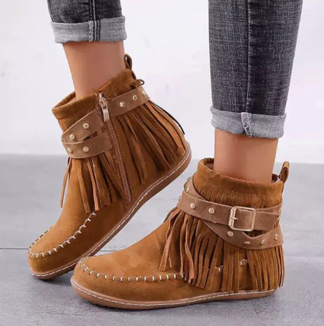 Street-Wave Suede Fringe Boots For Boho Fashion Lovers With All Day Comfort And Festival Ready Style
