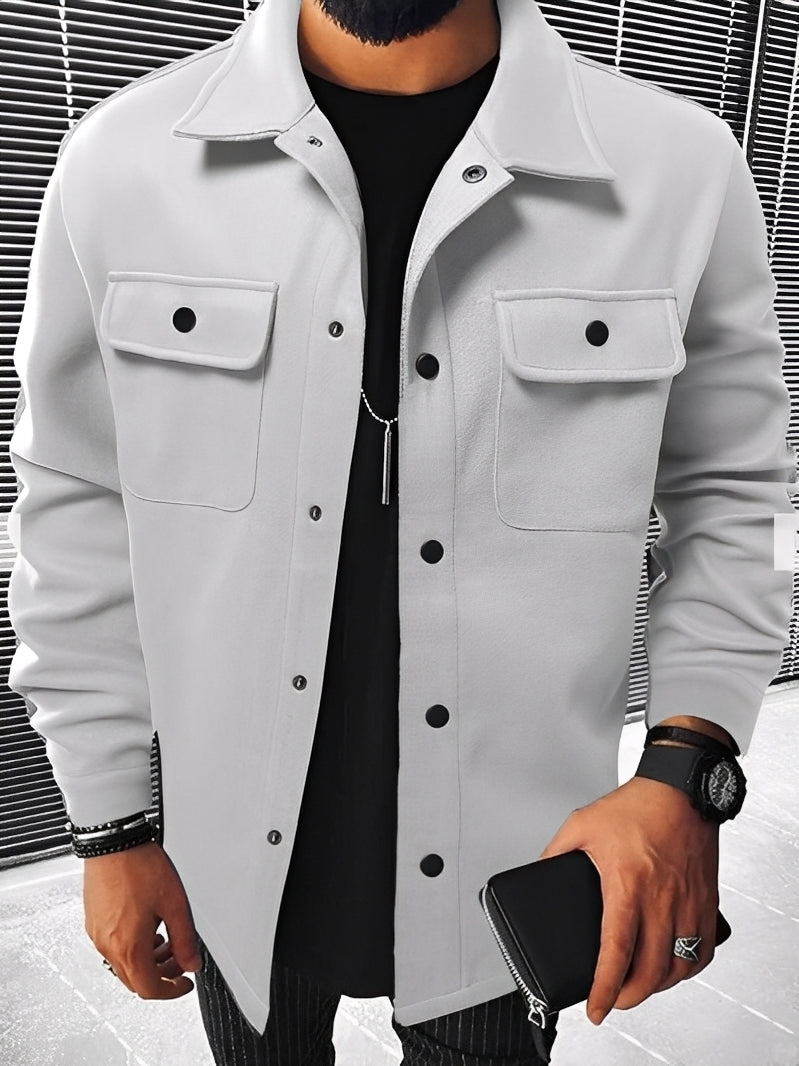 Street-wave Lightweight Plaid Jacket For Men With Front Pockets And Breathable Comfort