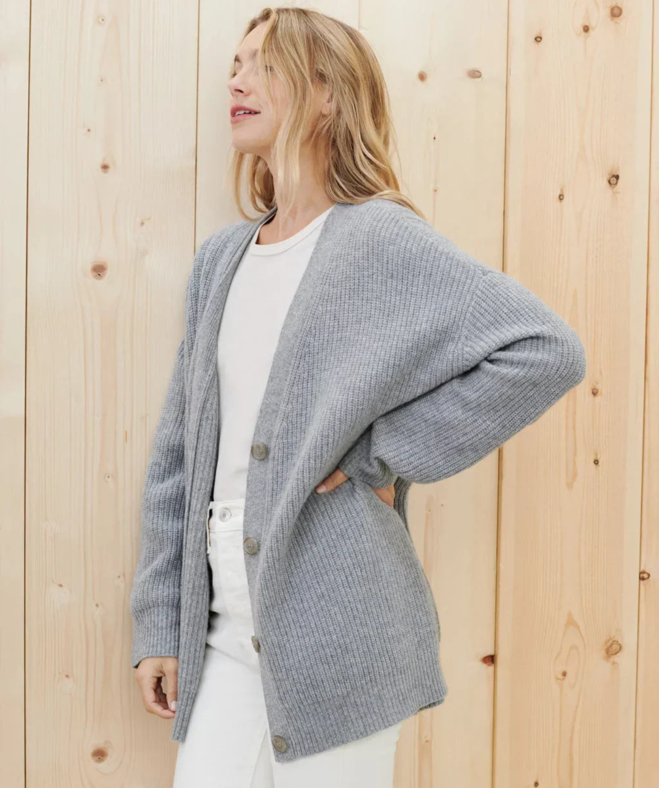 Street-Wave Women V-Neck Cardigan Ultra-Soft Cozy Open Knit Versatile Wardrobe Essential