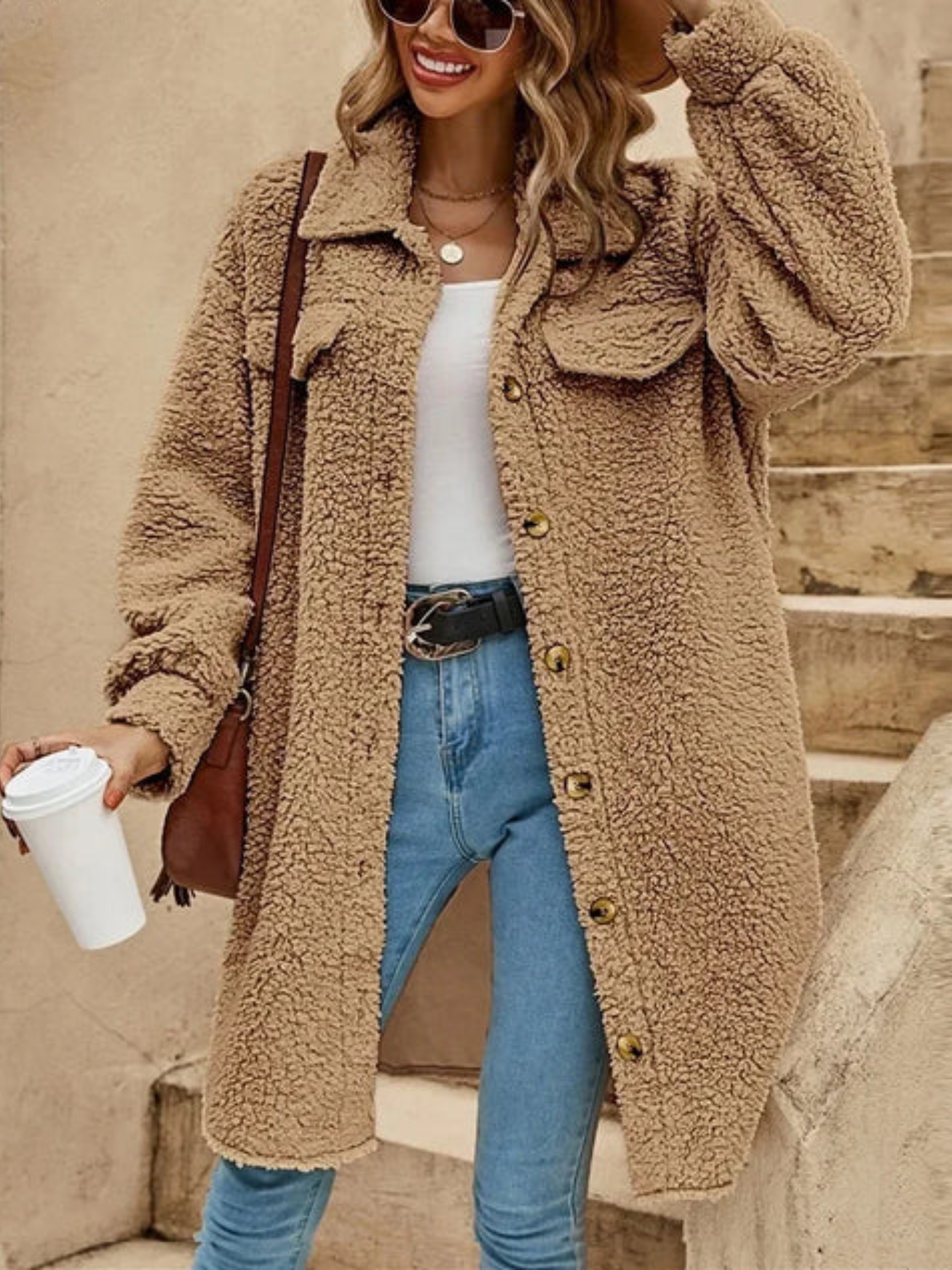Street-Wave Teddy Fleece Coat For Women Thick Warm Winter Jacket With Cozy Comfort