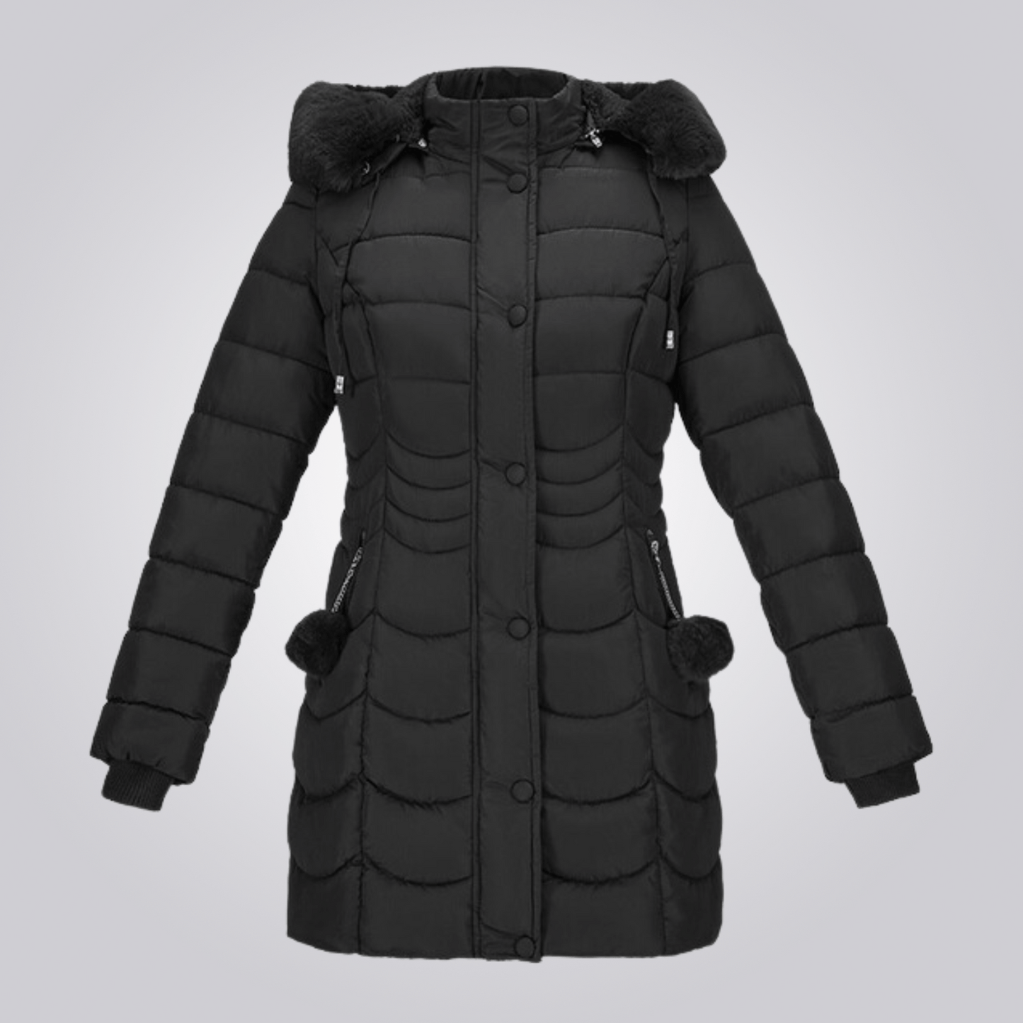 Street-Wave Ultra Warm Long Winter Coat For Women With Removable Hood And Durable Insulation