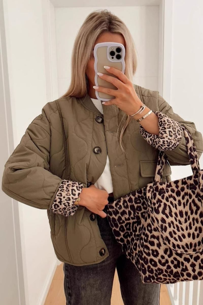 Street-wave Quilted Jacket For Women Warm Cozy Insulated With Trendy Stitch Pattern