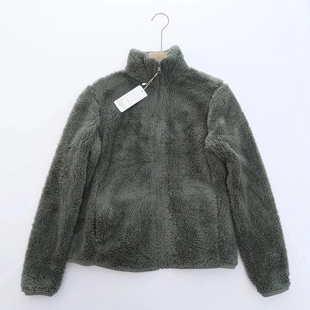 Street Wave Sherpa Zip Up Jacket High Collar Fleece For Cold Weather Warmth Outdoor Enthusiasts