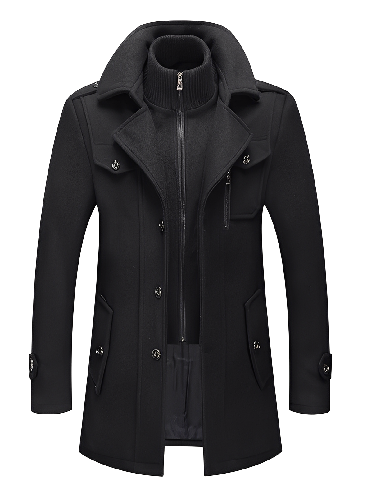 Mens Trench Coat Street-Wave Elegant Warmth And Timeless Style For Everyday Professionals