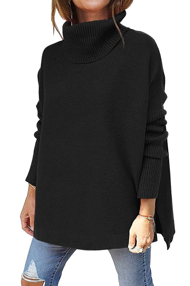Street-Wave Womens Cozy Autumn Turtleneck Jumper With Relaxed Fit And Warmth Ideal For Layering