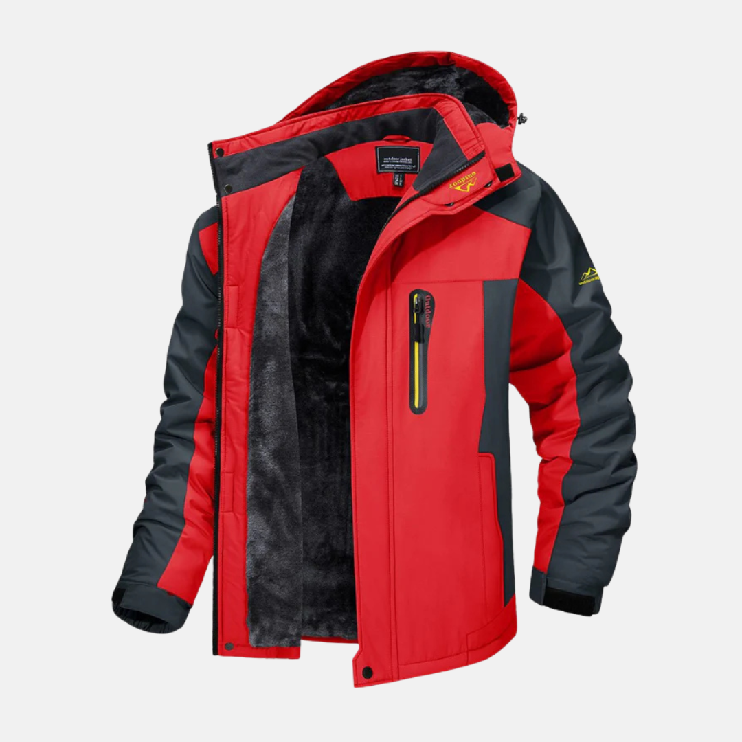 Street-Wave Men's Woven Hip Length Jacket High Stand Collar Fleece Lined