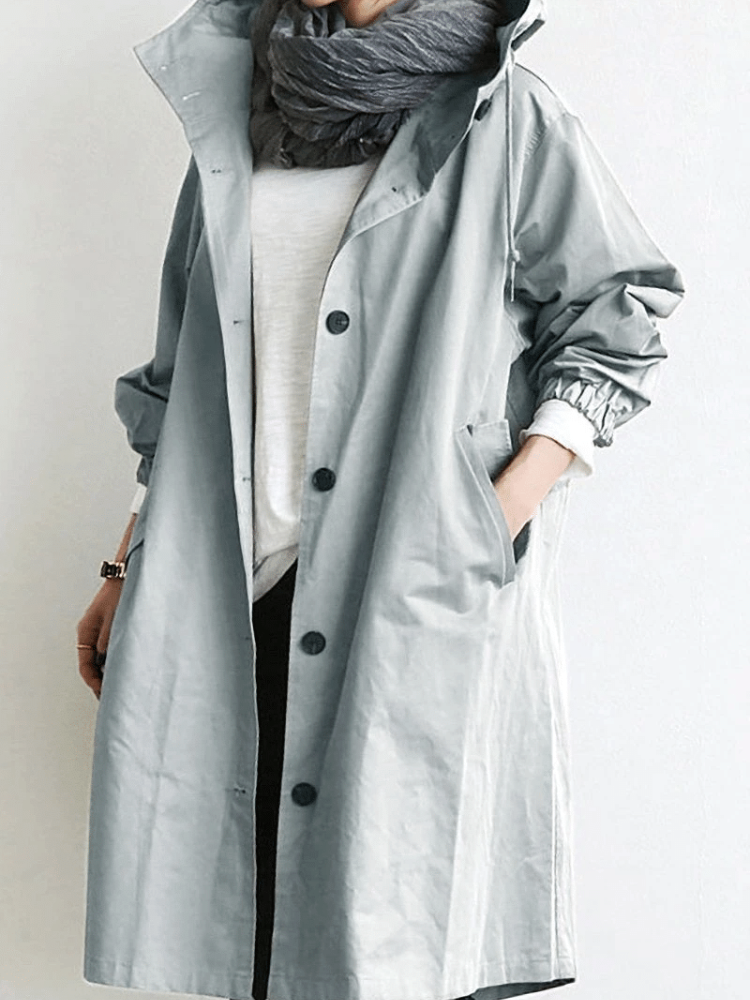 Street-wave Windbreaker Coat For Women Stylish Durable Weather Resistant Outerwear With Cozy Comfort