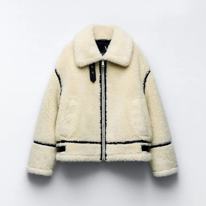 Street Wave Teddy Coat For Women Ultra Soft Fleece Warm Cozy Chic Long Winter Outerwear