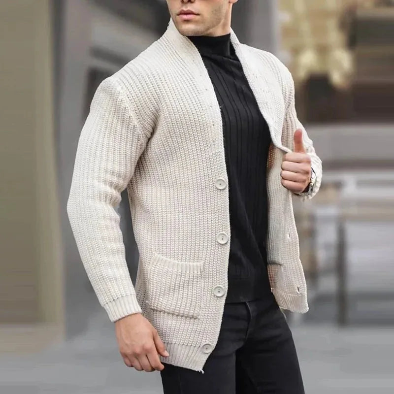 Streetwise Knit Vest By Street-wave For Style Conscious Men Urban Cardigan With Handy Pockets