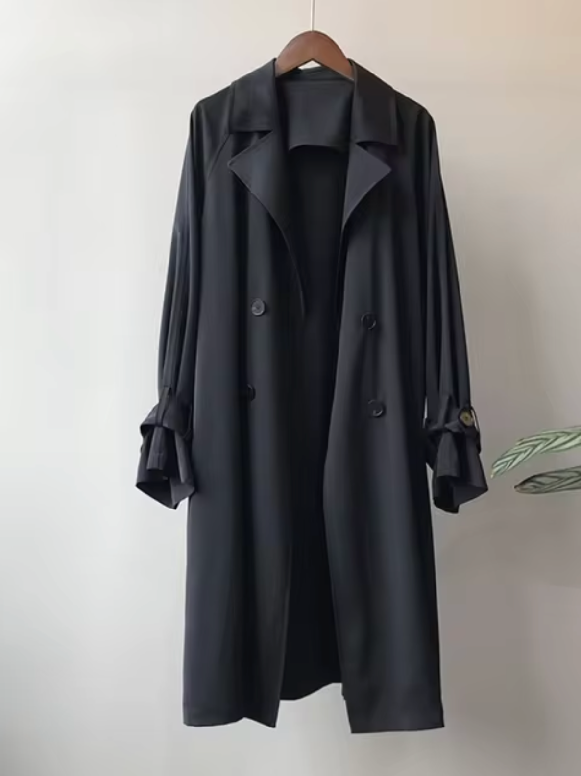 Streetwave Women Waterproof Trench Coat Long Raincoat With Modern Double Breasted Lapel