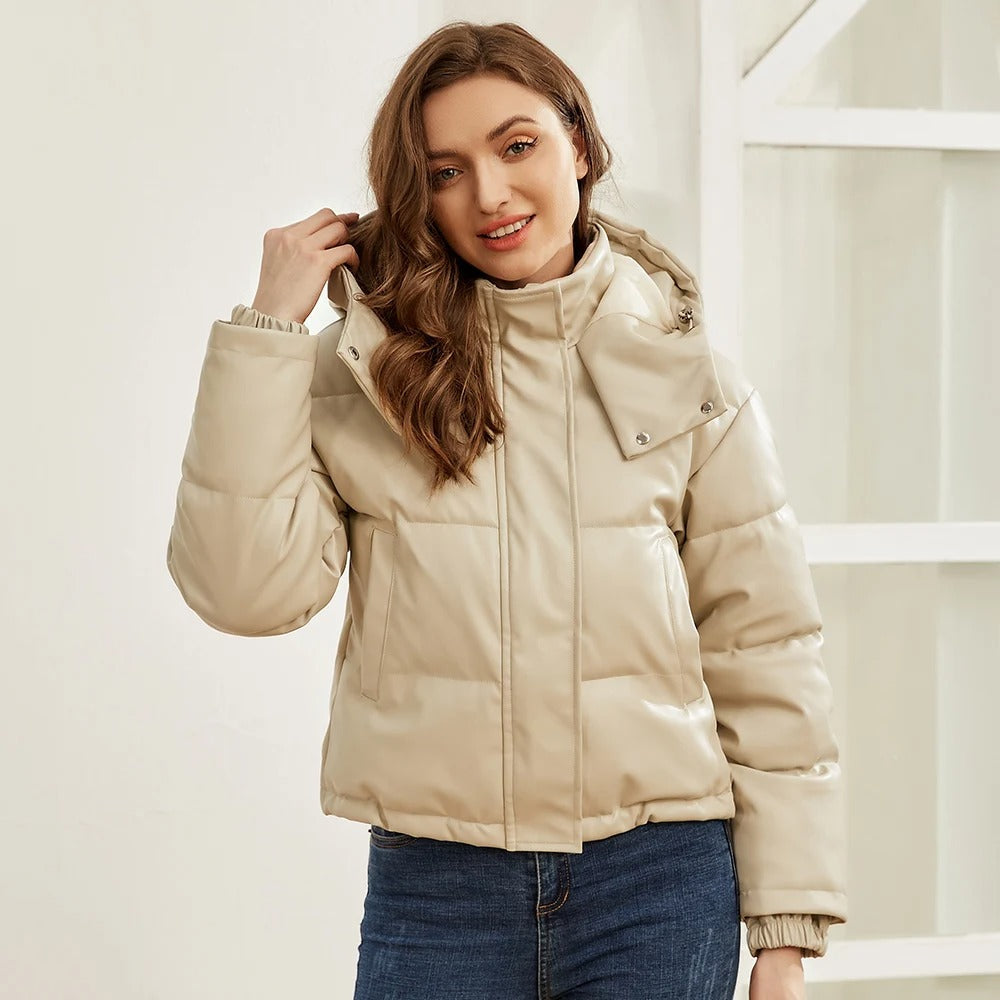 Street-wave Hooded Puffer Jacket For Women With Premium Fill For Cold Days Cozy Yet Chic