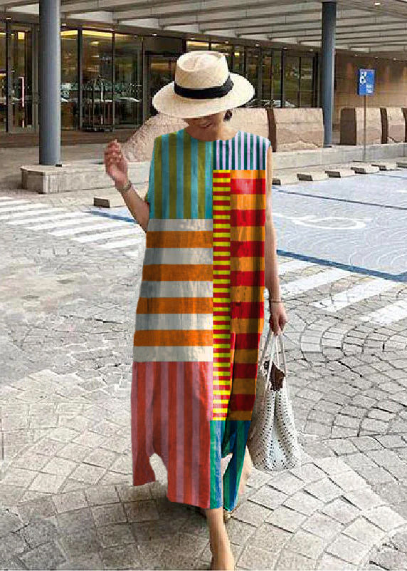 Bohemian Linen Dress Breathable One Size Street-Wave Women