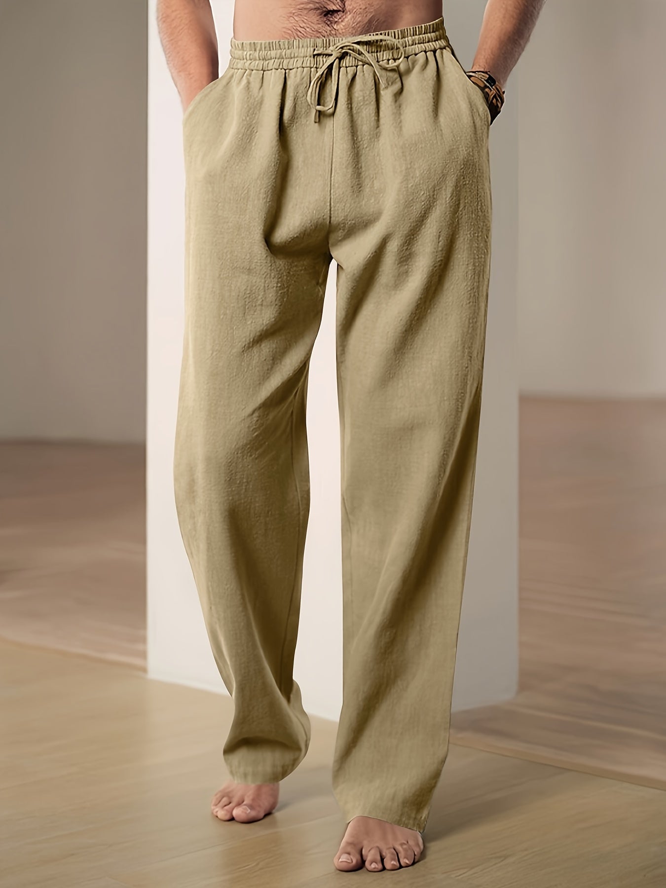Street-Wave Men's Lounge Pants Nordic Flair Lightweight Elastic Drawstring