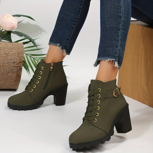 Orthopedic Women's Boots Street-Wave Comfortable High Heel Ankle Boot for Fashionable Women